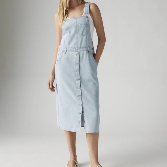 Levi's Denim - Levi’s Tico Jumper Cool Poole 5 Light Blue Denim Overall Skirt - Women Jeans